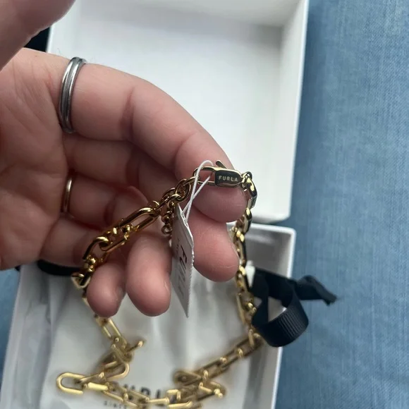 Furla Gold Chain Key Holder - Picture 5 of 16